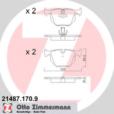 Тормозные колодки Otto Zimmermann 21487.170.9