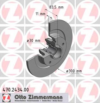 Тормозной диск Otto Zimmermann 470.2434.00