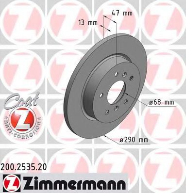 Тормозной диск Otto Zimmermann 200.2535.20
