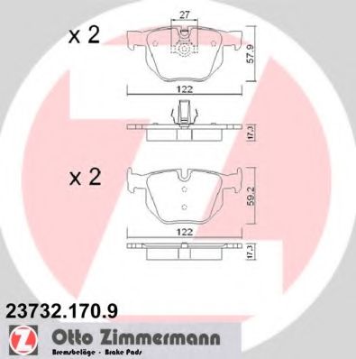 Тормозные колодки Otto Zimmermann 23732.170.9