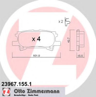 Тормозные колодки Otto Zimmermann 23967.155.1