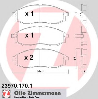 Тормозные колодки Otto Zimmermann 23970.170.1