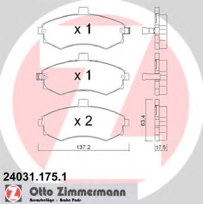 Тормозные колодки Otto Zimmermann 24031.175.1