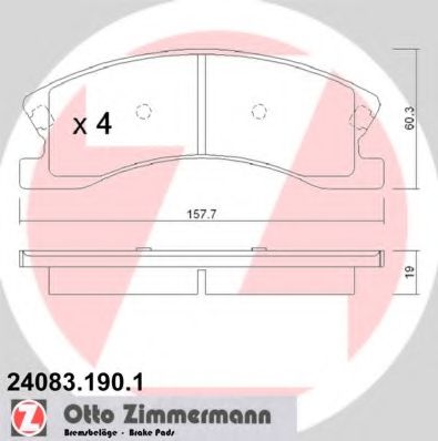 Тормозные колодки Otto Zimmermann 24083.190.1