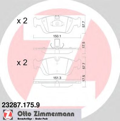 Тормозные колодки Otto Zimmermann 23287.175.9