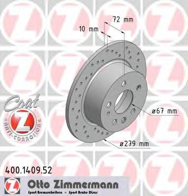 Тормозной диск Otto Zimmermann 400.1409.52