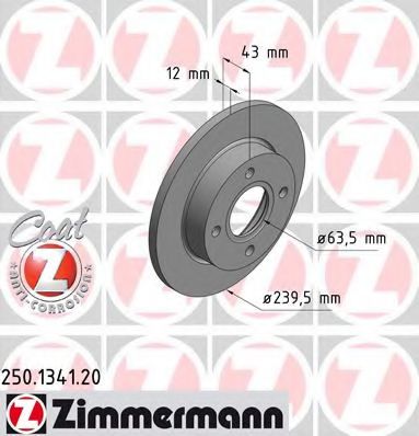 Тормозной диск Otto Zimmermann 250.1341.20