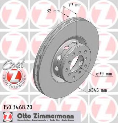 Тормозной диск Otto Zimmermann 150.3468.20