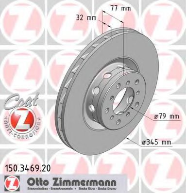 Тормозной диск Otto Zimmermann 150.3469.20