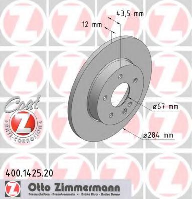 Тормозной диск Otto Zimmermann 400.1425.20