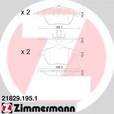 Тормозные колодки Otto Zimmermann 21829.195.1