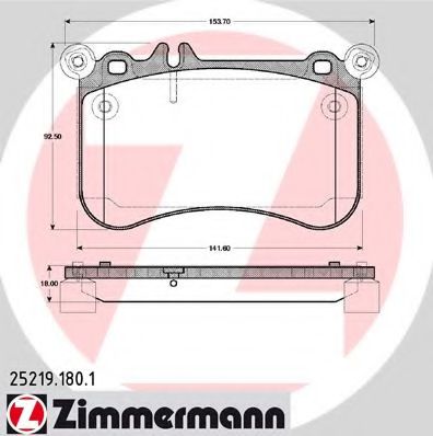 Тормозные колодки Otto Zimmermann 25219.180.1