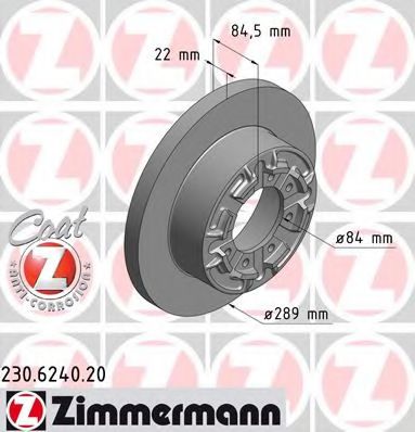 Тормозной диск Otto Zimmermann 230.6240.20