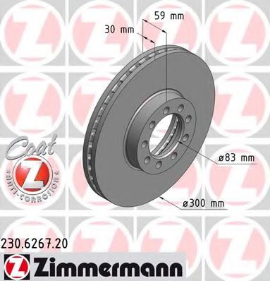 Тормозной диск Otto Zimmermann 230.6267.20