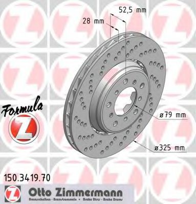 Тормозной диск Otto Zimmermann 150.3419.70