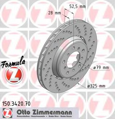 Тормозной диск Otto Zimmermann 150.3420.70