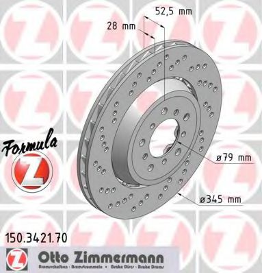 Тормозной диск Otto Zimmermann 150.3421.70