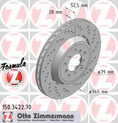 Тормозной диск Otto Zimmermann 150.3422.70