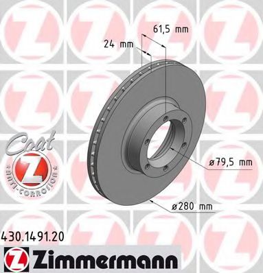 Тормозной диск Otto Zimmermann 430.1491.20