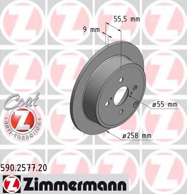 Тормозной диск Otto Zimmermann 590.2577.20