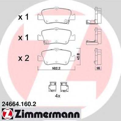 Тормозные колодки Otto Zimmermann 24664.160.2