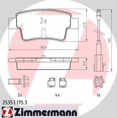 Тормозные колодки Otto Zimmermann 25357.175.3