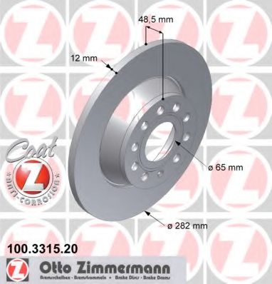 Тормозной диск Otto Zimmermann 100.3315.20