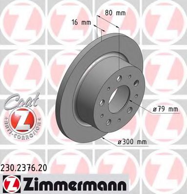 Тормозной диск Otto Zimmermann 230.2376.20