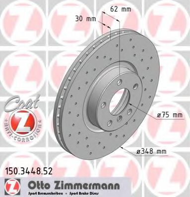 Тормозной диск Otto Zimmermann 150.3448.52
