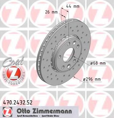 Тормозной диск Otto Zimmermann 470.2432.52