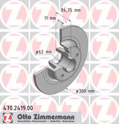 Тормозной диск Otto Zimmermann 470.2419.00