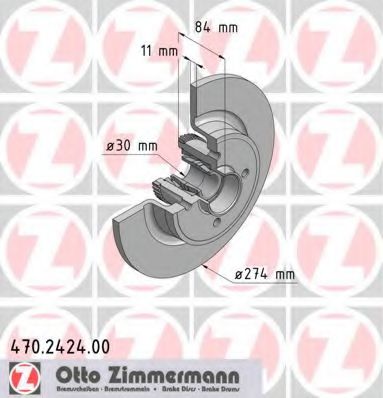 Тормозной диск Otto Zimmermann 470.2424.00