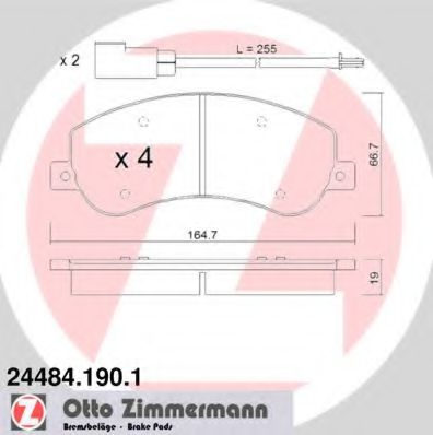 Тормозные колодки Otto Zimmermann 24484.190.1