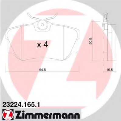 Тормозные колодки Otto Zimmermann 23224.165.1