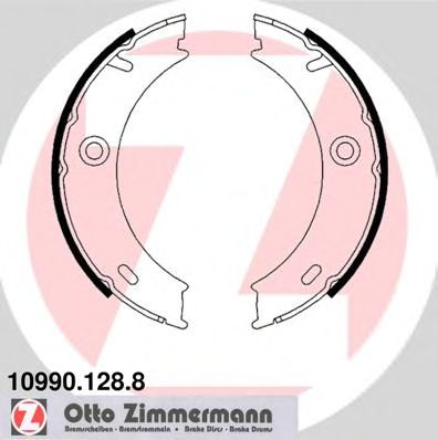 Тормозные колодки барабанные Otto Zimmermann 10990.128.8