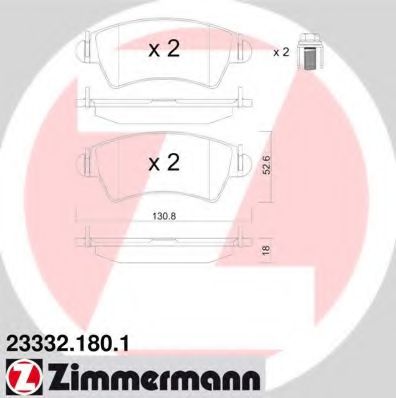 Тормозные колодки Otto Zimmermann 23332.180.1