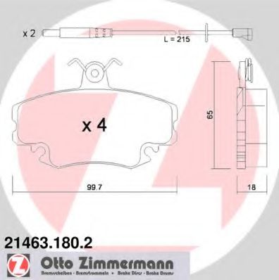 Тормозные колодки Otto Zimmermann 21463.180.2
