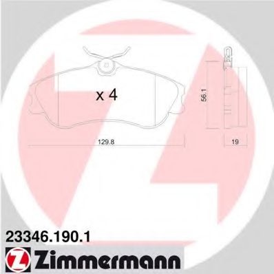 Тормозные колодки Otto Zimmermann 23346.190.1