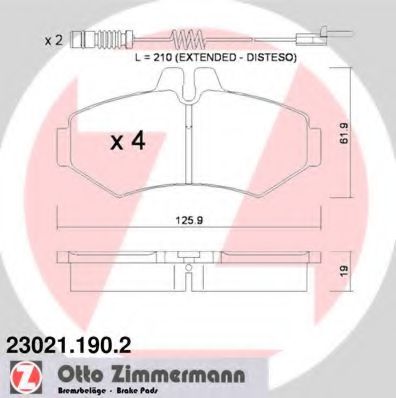Тормозные колодки Otto Zimmermann 23021.190.2