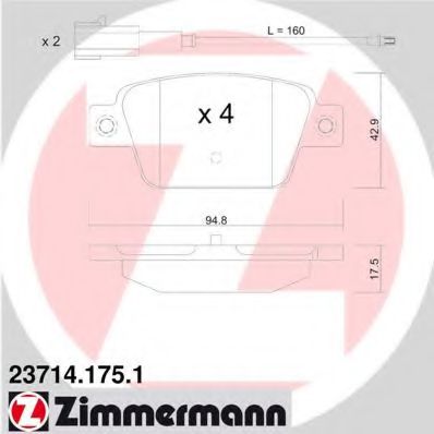Тормозные колодки Otto Zimmermann 23714.175.1