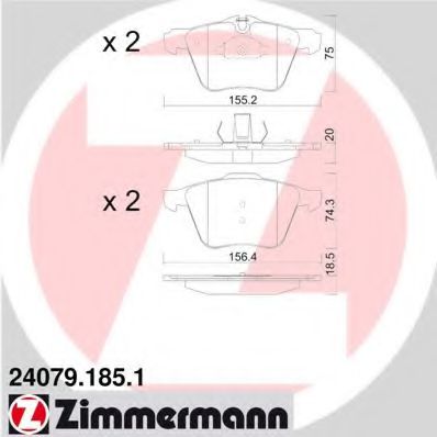 Тормозные колодки Otto Zimmermann 24079.185.1