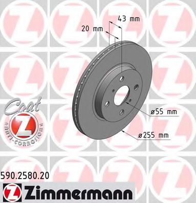 Тормозной диск Otto Zimmermann 590.2580.20
