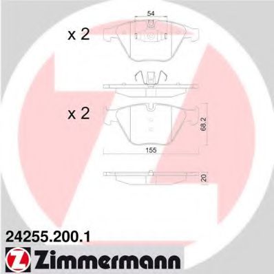 Тормозные колодки Otto Zimmermann 24255.200.1
