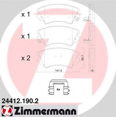 Тормозные колодки Otto Zimmermann 24412.190.2