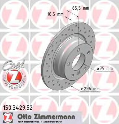 Тормозной диск Otto Zimmermann 150.3429.52