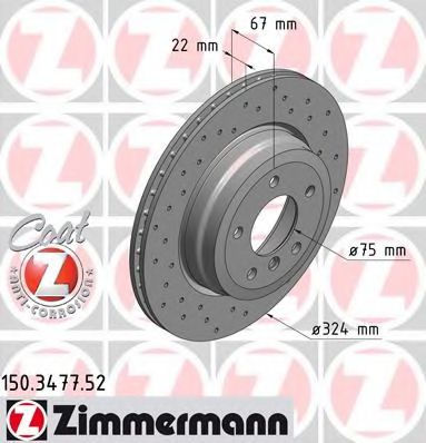 Тормозной диск Otto Zimmermann 150.3477.52