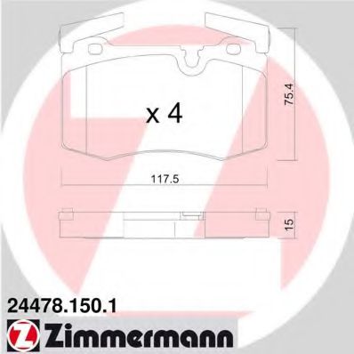Тормозные колодки Otto Zimmermann 24478.150.1