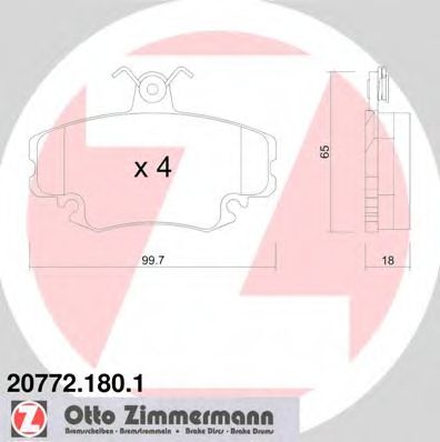 Тормозные колодки Otto Zimmermann 20772.180.1