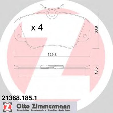 Тормозные колодки Otto Zimmermann 21368.185.1
