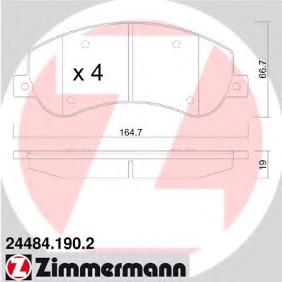 Тормозные колодки Otto Zimmermann 24484.190.2